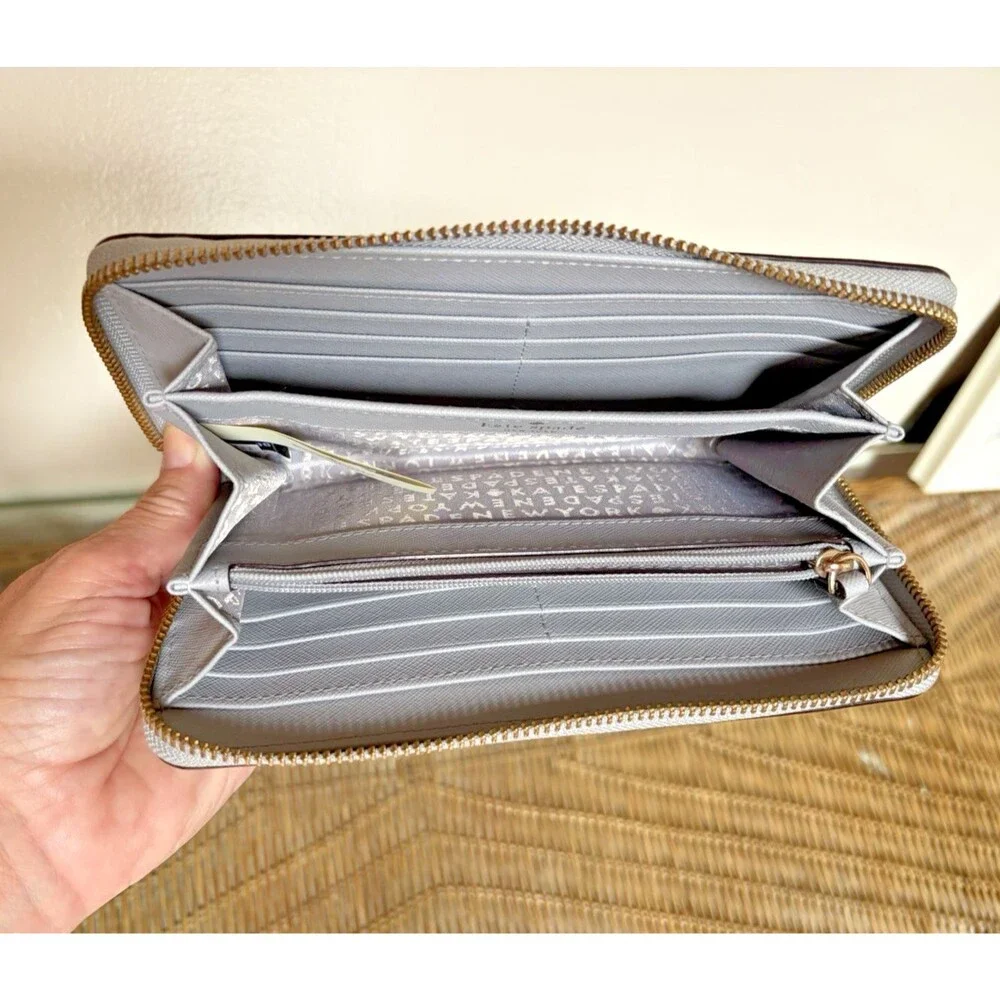Kate Spade Laurel Way Neda Zippy Wallet Grayish Blue
